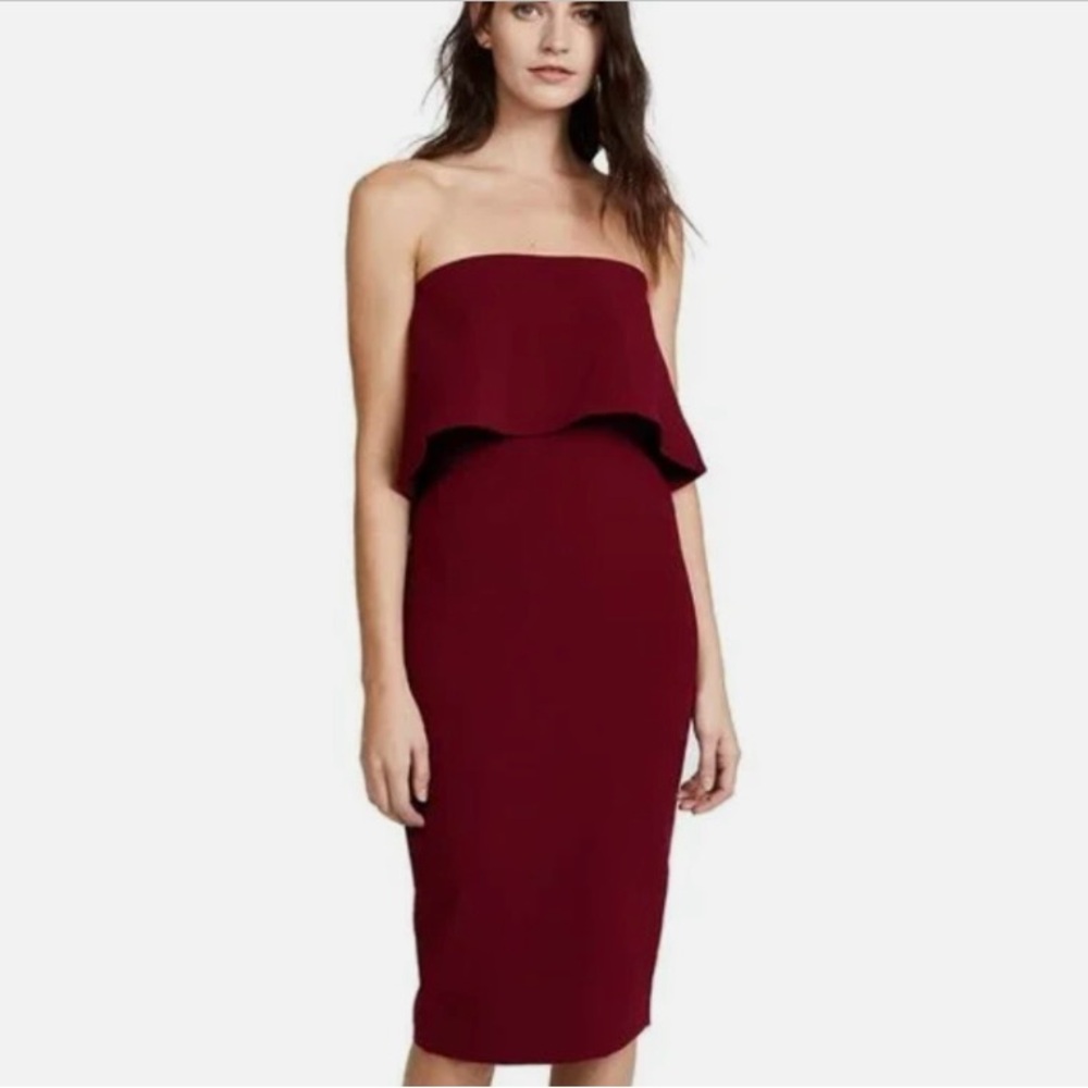 Likely Driggs Strapless Dress - Burgundy Size 0